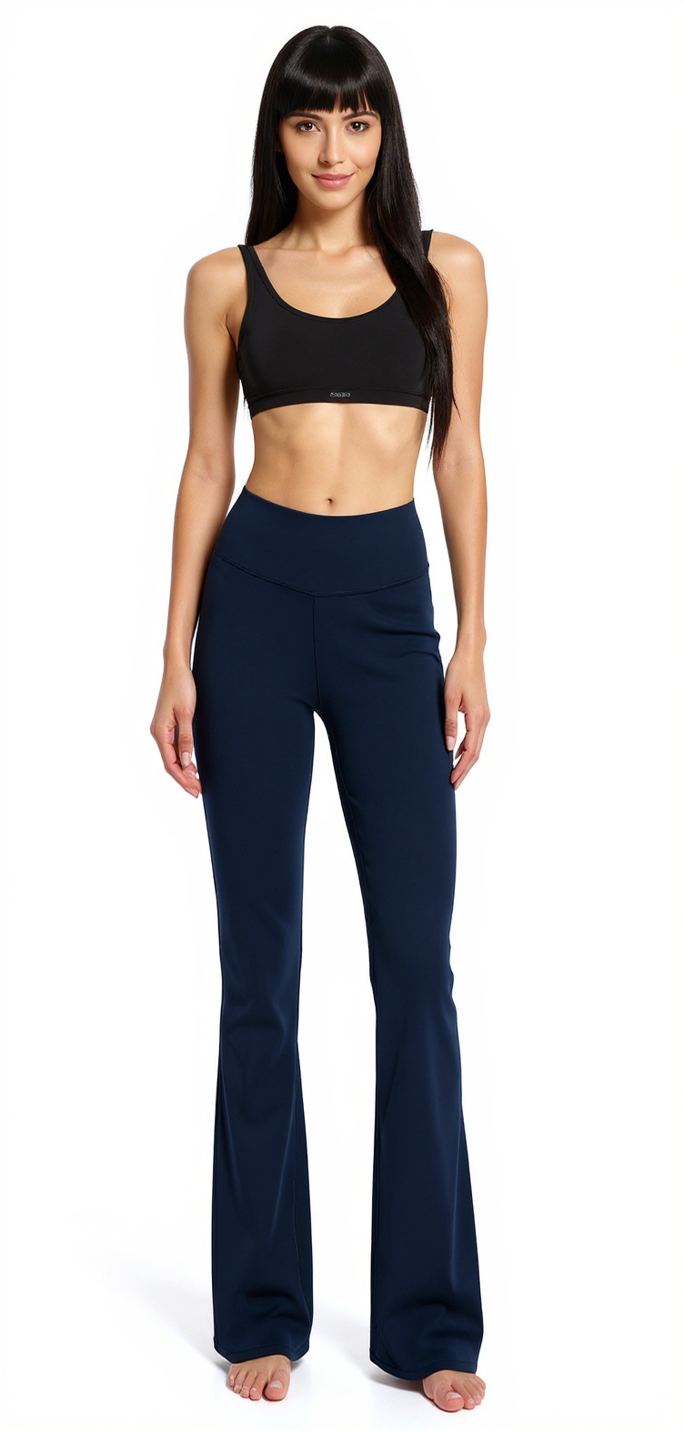 Bootcut Yoga Pants in Dark Navy — The Park Day Edit style look